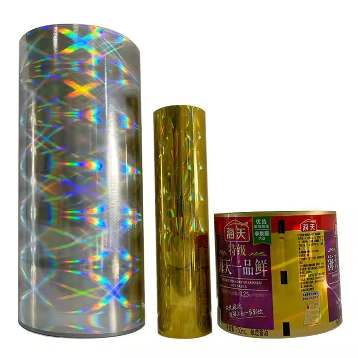BOPP Holographic Wrap Around Label Film for Packaging  Laminate Cold film 1