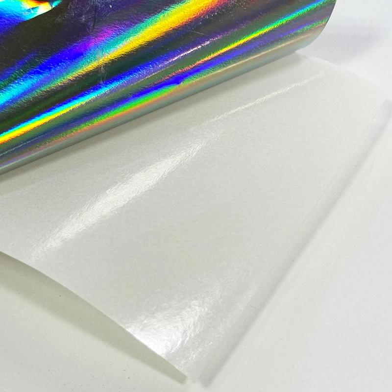 50Mic Plain Hologram Silver PET Adhesive: Premium Glossy Film for Packaging 1