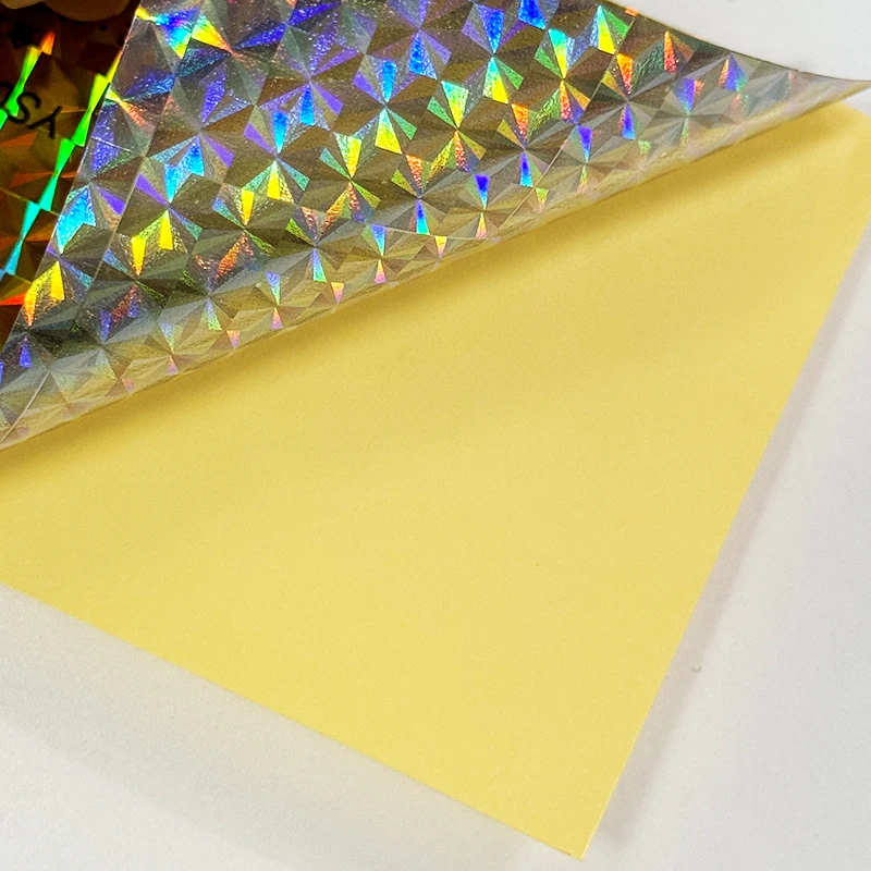 50Mic Hologram Gold PET Adhesive: Shine with gold. 1
